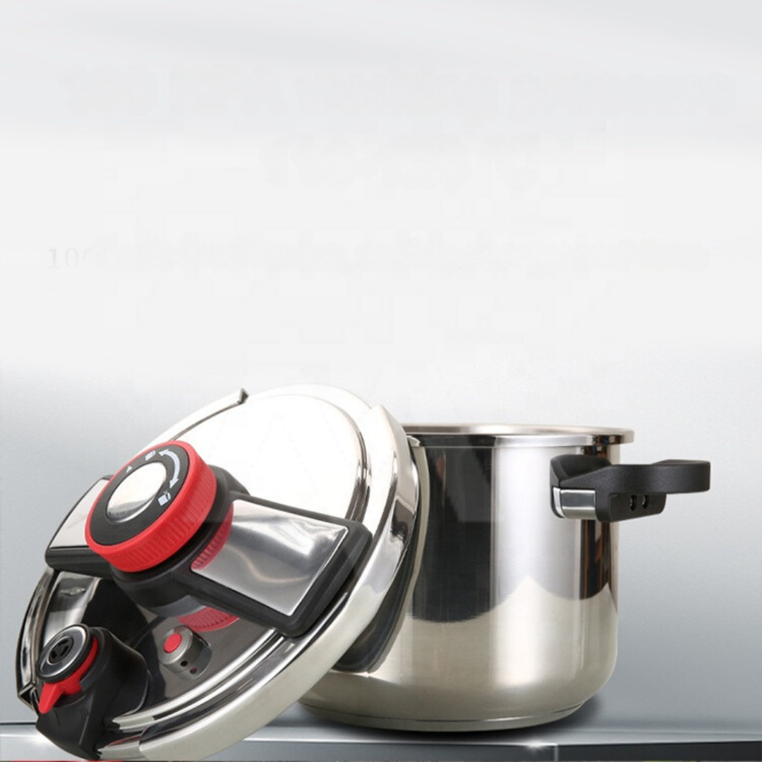 [COMPRE 1 LEVE 2] Panela de Pressão TurboChef Aço Inoxidável - À Prova De Explosões + BRINDE: Kit Utensílios